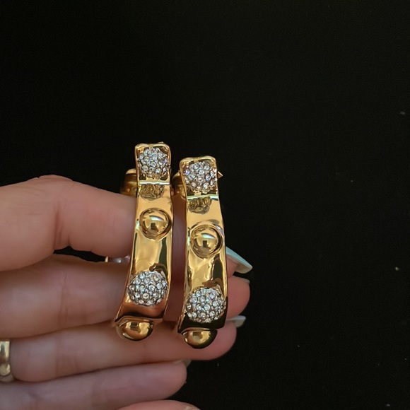 Alexis Bittar- Pave Studded Hoop Earrings - Picture 5 of 11